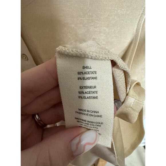 L'AGENCE Lucca Military Blouse In Light Champagne Size Small - Picture 9 of 11